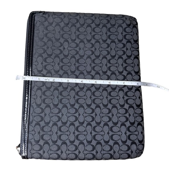 COACH Signature Black Canvas Tablet / ipad Case - Picture 7 of 7